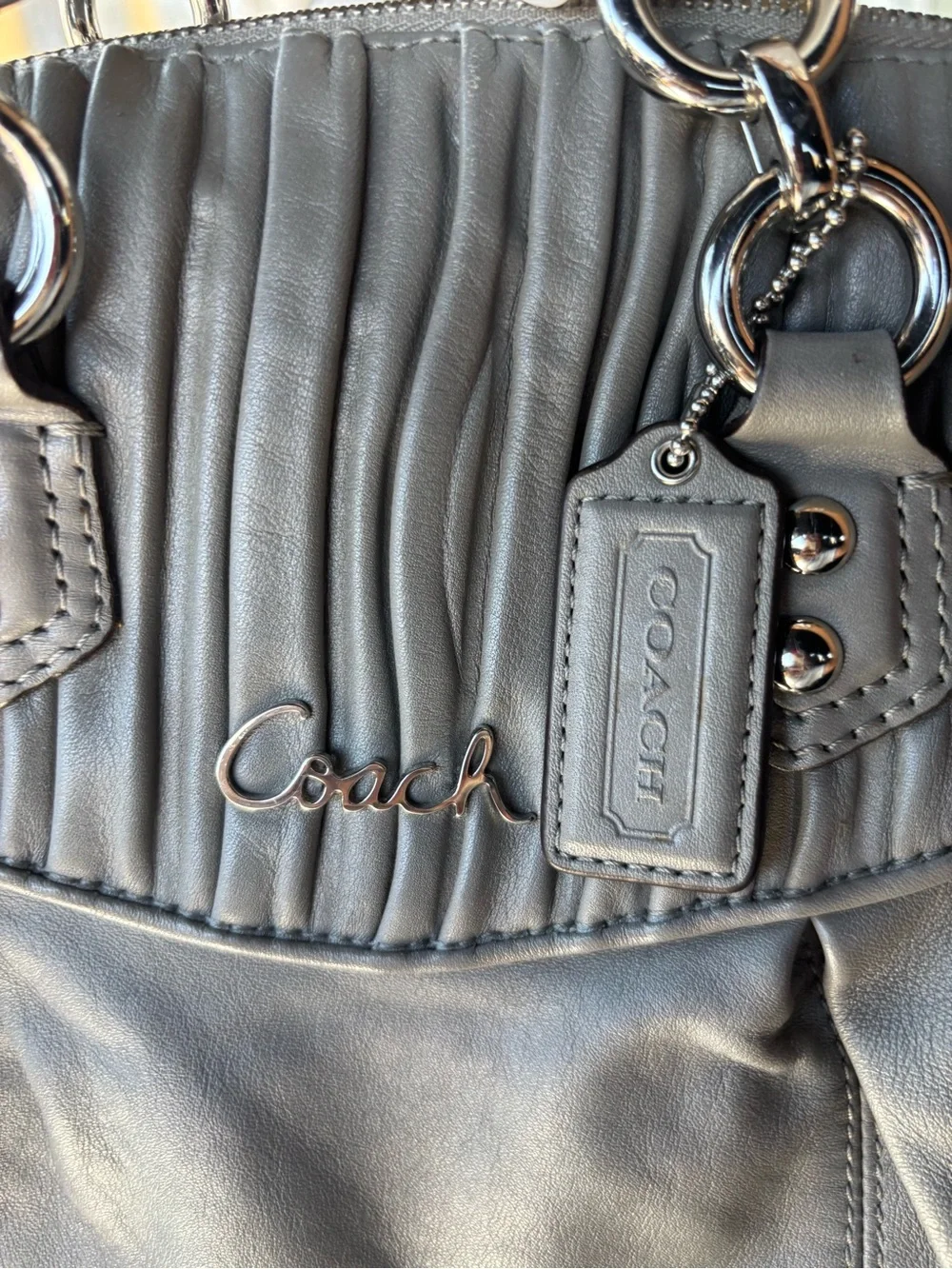 Grey Coach Ashley medium size Fall bag
